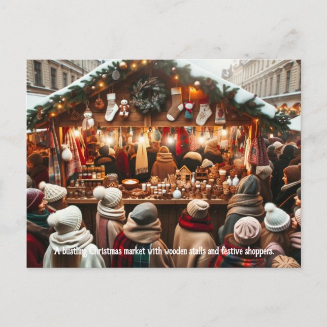 Festive Market Magic Postcard (Front)