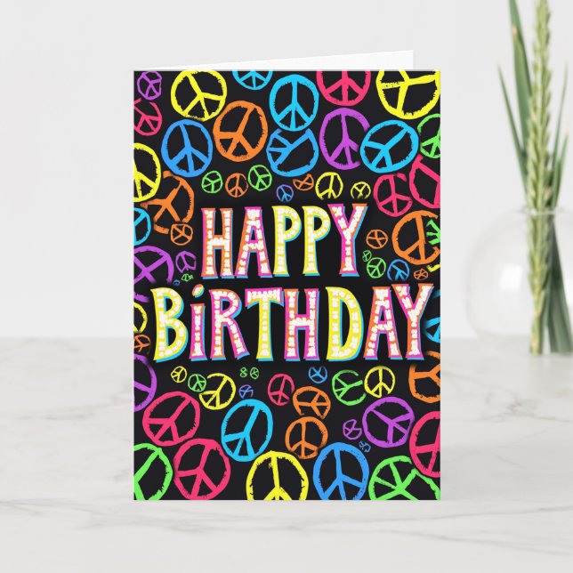 Festive Marquee Birthday Card (Front)