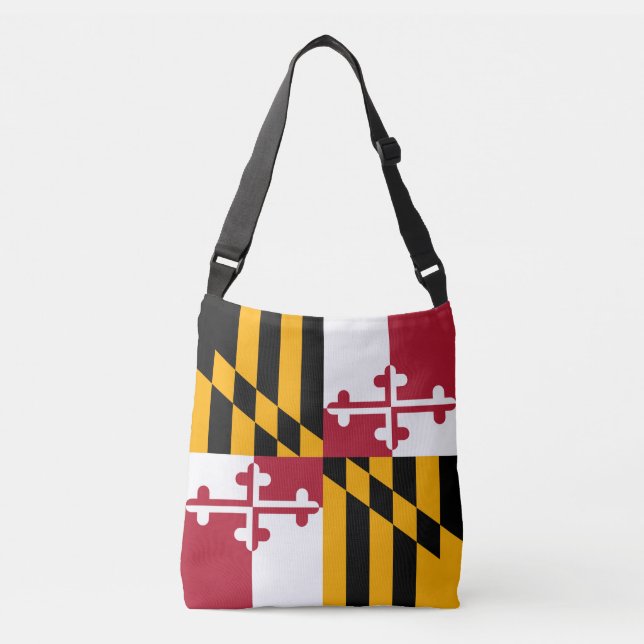 Festive Maryland State Flag Crossbody Bag (Front)