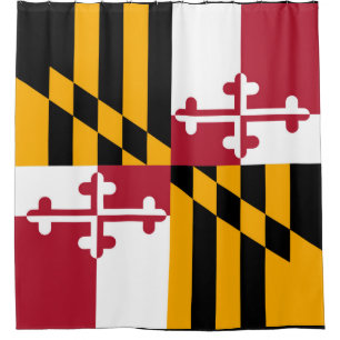 Festive Maryland State Flag Shower Curtain