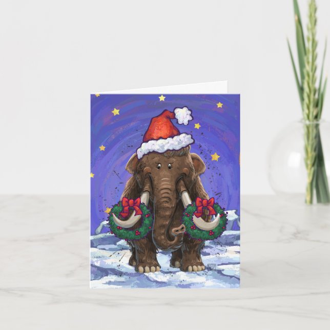 Festive Mastodon  Holiday Card (Front)