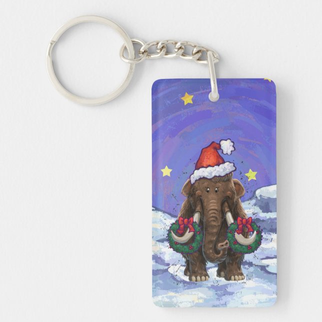Festive Mastodon  Key Ring (Front)