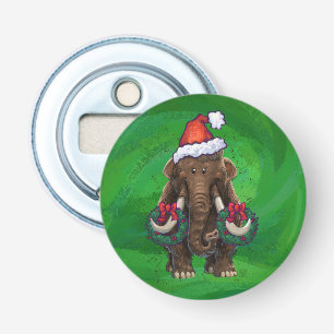 Festive Mastodon on Green Bottle Opener