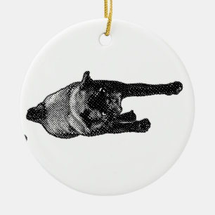 Festive Memory, Animated Dog Duo Ceramic Tree Decoration