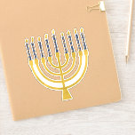 Festive Menorah Hanukkah Celestial Candles Elegant<br><div class="desc">Faux gold foil menorah candles for your Hanukkah celebration. Whimsical menorah illustration with white stars covered celestial candles on a faux gold menorah candle stand. Menorah elegant starry Hanukkah illustrated design gifts and paper products.</div>