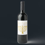 Festive Menorah Hanukkah Celestial Candles Wedding<br><div class="desc">Faux gold foil menorah candles for your Hanukkah celebration. Whimsical menorah illustration with white stars covered celestial candles on a faux gold menorah candle stand. Menorah elegant starry wedding Hanukkah illustrated design gifts and paper products.</div>