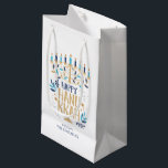Festive Menorah Hanukkah Small Gift Bag<br><div class="desc">Festive Menorah Hanukkah design.</div>