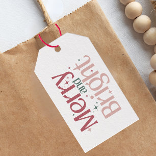 Festive Merry And Bright Christmas Gift Tag
