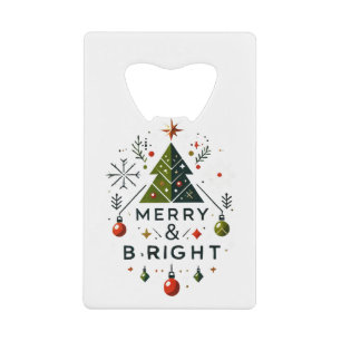 Festive Merry and Bright Christmas Tree Design