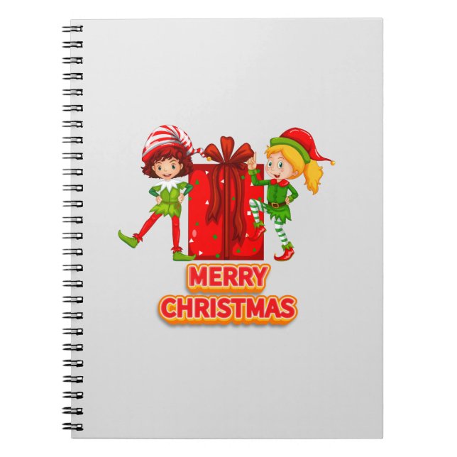 Festive Merry & Bright 2026 Christmas- Colorful  Notebook (Front)
