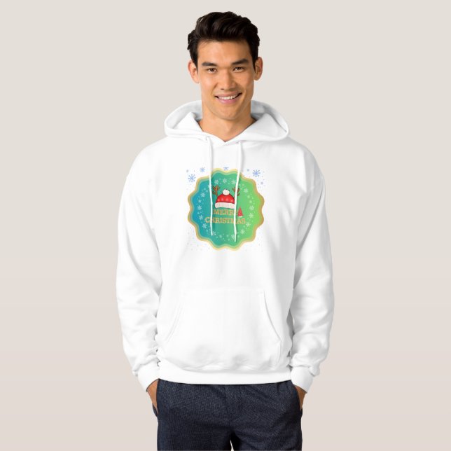  Festive Merry & Bright Christmas Design - Hoodie (Front Full)