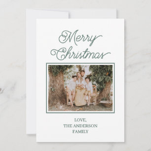 Festive Merry & Bright Christmas  Holiday Card