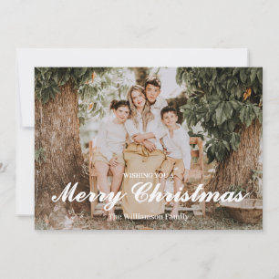 Festive Merry & Bright Christmas  Holiday Card