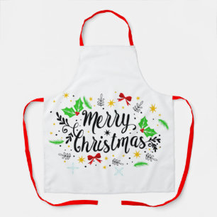 Festive Merry Christmas Apron