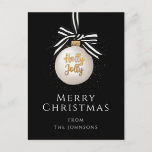 Festive Merry Christmas Bauble Holiday Postcard