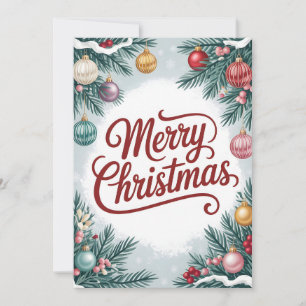 Festive Merry Christmas Card