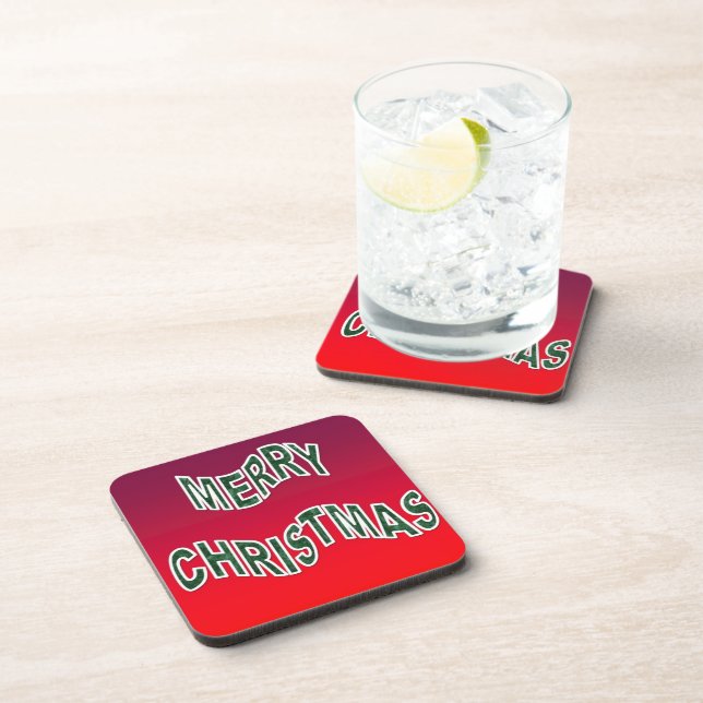 Festive Merry Christmas Coaster (Right Side)