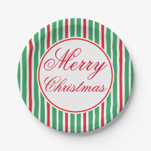 Festive Merry Christmas Dinner Party Paper Plates