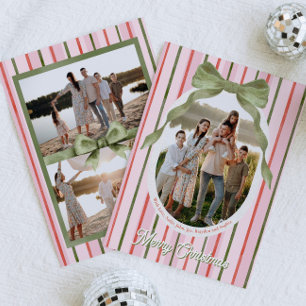 Festive Merry Christmas Family Photo Holiday Card