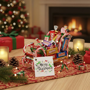 Festive Merry Christmas Favour Tags