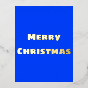 Festive Merry Christmas Foil Holiday Postcard