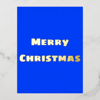 Festive Merry Christmas Foil Holiday Postcard