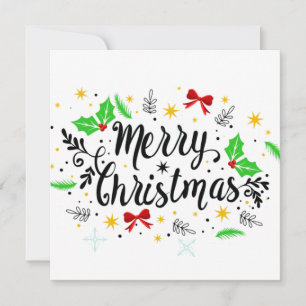 Festive Merry Christmas   Holiday Card