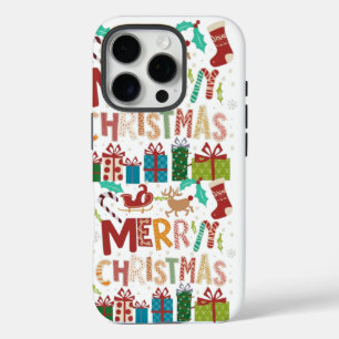 Festive Merry Christmas Holiday Celebration  iPhone 16 Pro Case