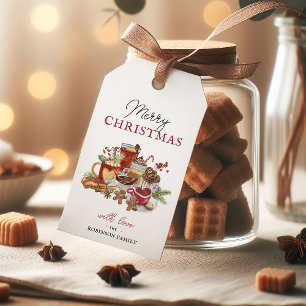 Festive Merry Christmas Holiday Tea Party Gift Ta Gift Tags