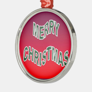 Festive Merry Christmas Metal Tree Decoration