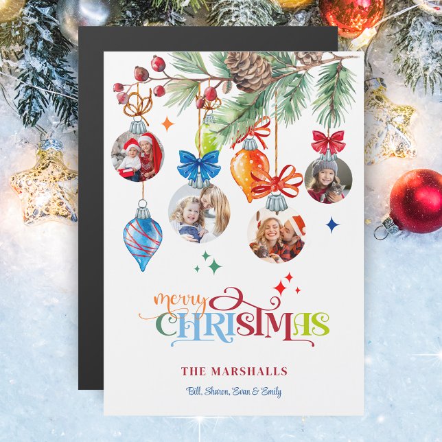 Festive Merry Christmas Pine & Baubles 4 Photo (Creator Uploaded)