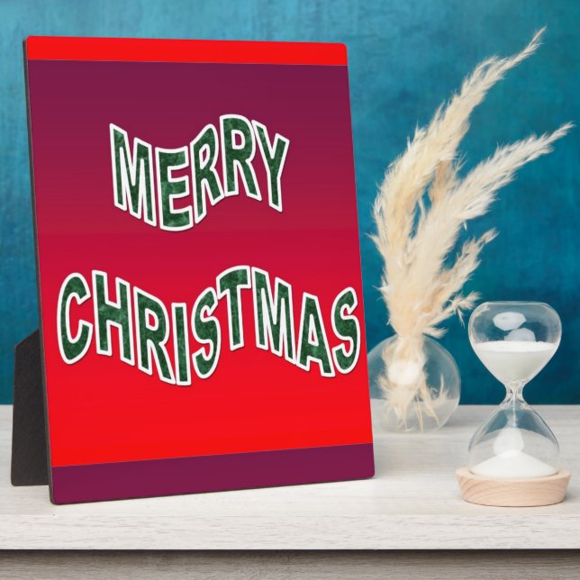 Festive Merry Christmas Plaque (Side)