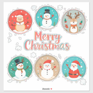 Festive Merry Christmas Postcard