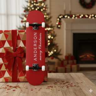 Festive Merry Christmas Skateboard for Holiday Fun