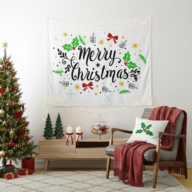 Festive Merry Christmas   Tapestry (Creator Uploaded)