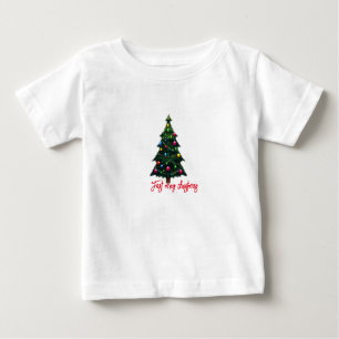 Festive Merry Christmas Trees Baby T-Shirt