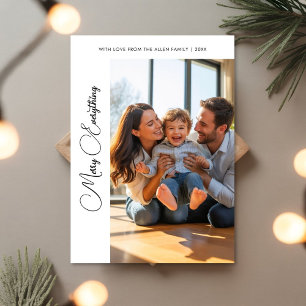 Festive Merry Everything Family Holiday Greeting