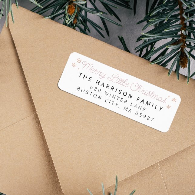 Festive Merry Little Christmas Address (Festive Merry Little Christmas Address Label)