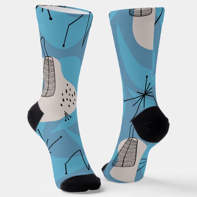 Festive MidCentury  Socks (Angled)