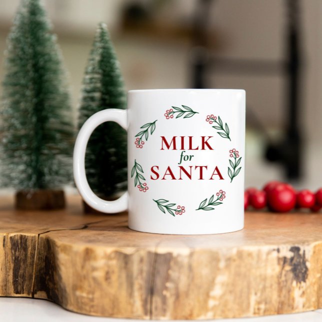 Festive Milk for Santa Christmas Holiday Mug (Creator Uploaded)