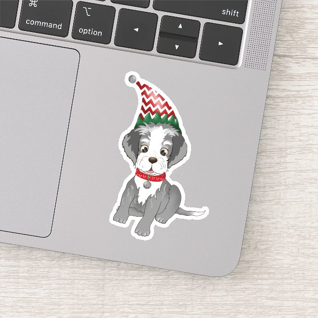 Festive Miniature Schnauzer Puppy (Detail)