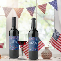 Festive Modern Fireworks, Custom Text 4th of July