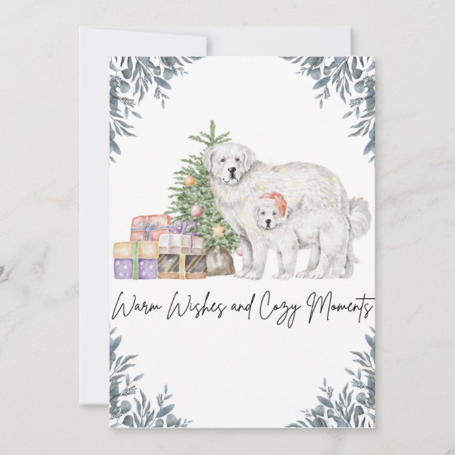 festive modern greeting card holidays christmas (Front)