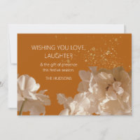 Festive Modern | Rust & Gold Dust Floral Christmas