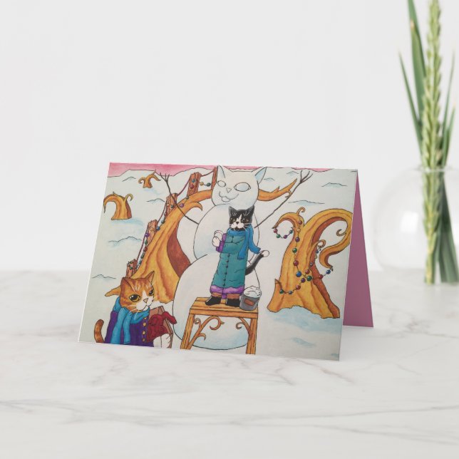 Festive Morning Holiday Card (Front)