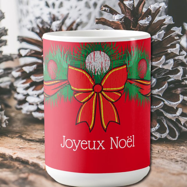 Festive motifs -Joyeux Noël  - red Coffee Mug (Creator Uploaded)