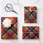 Festive Multicolor Retro Plaid Birthday Christmas Wrapping Paper Sheet<br><div class="desc">Retro inspired multicolored bright and fun large plaid patterned gift wrap. Great for any occasion,  pair with any colour ribbon! You can adjust the scale as desired,  or customise all three sheets</div>