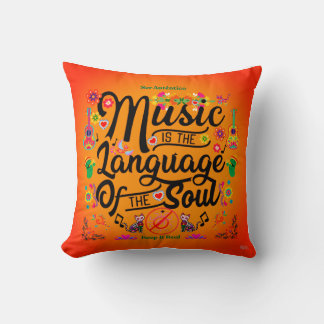 Festive: Music Is The Language Of The Soul (Orng) Cushion