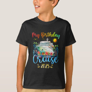 Festive My Birthday Cruise Ship Party 2025 Men3 T-Shirt
