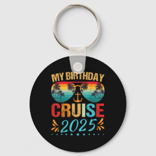 Festive My Birthday Cruise Ship Party 2025 Men, Wo Key Ring
